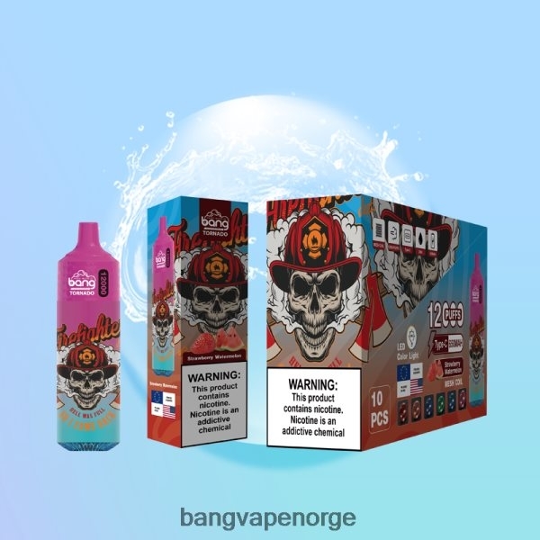Bang Vape Bergen - Bang Vape Tornado 12000 puff med led & mesh coil 2B260F4 engangs