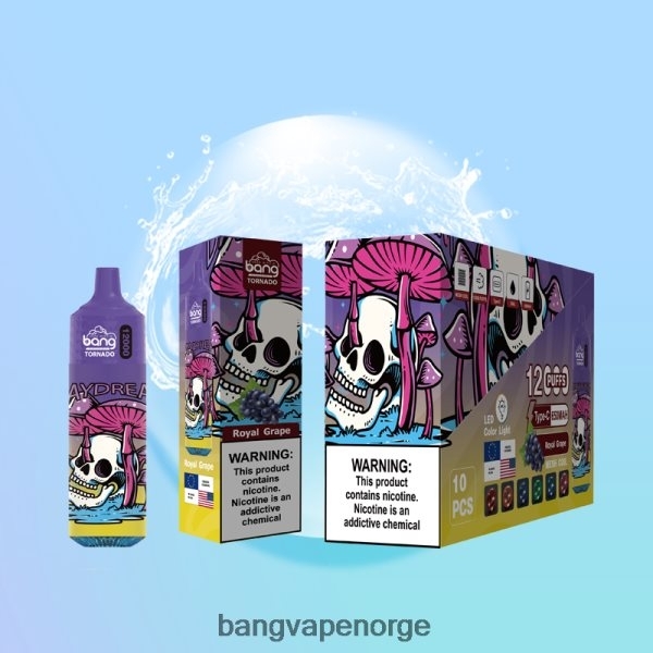 Bang Vape Bergen - Bang Vape Tornado 12000 puff med led & mesh coil 2B260F4 engangs