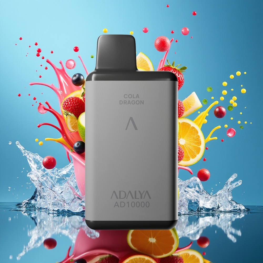 Adalya AD 10000 Puffs Norge Engros Engangs Vape Romgrå med Blå Is, 14 ml E-væske, 2% Nikotin, USB-C-Lading