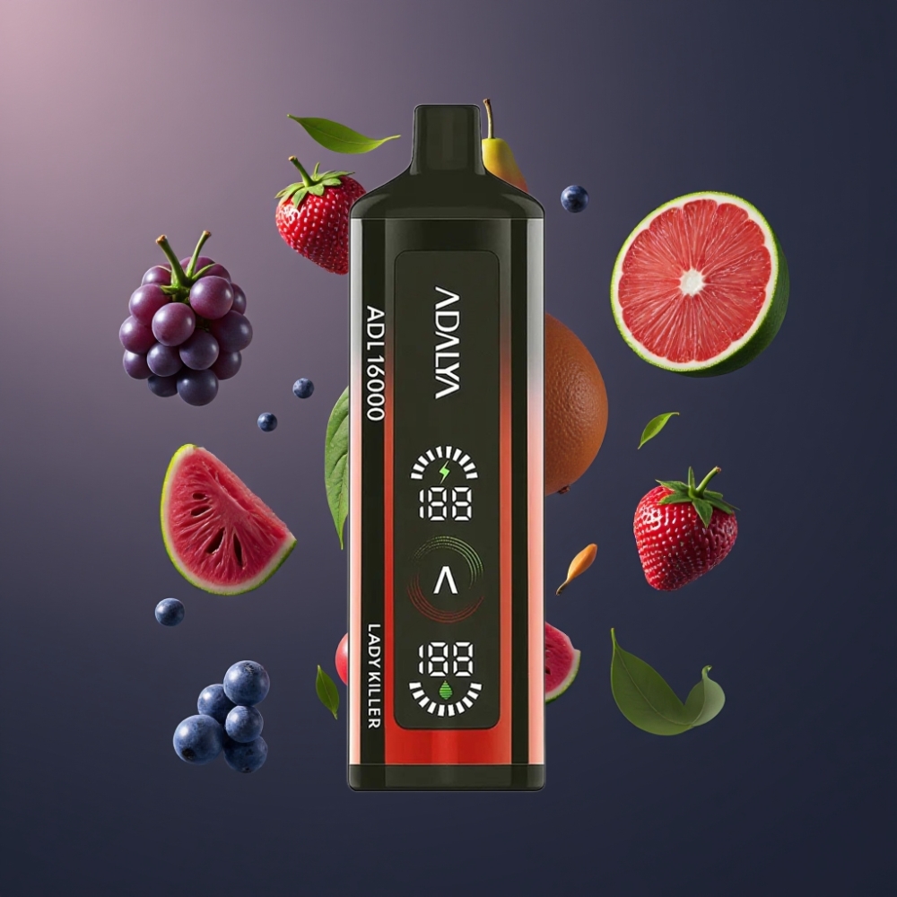 Adalya ADL 16000 PRO Puffs Norge Engros Vape til Engangsbruk Lady Killer – 16.000 puffs, Smart Mesh Coil, 25ml e-væske, 2% nikotin, trefarget gradient glansfinish