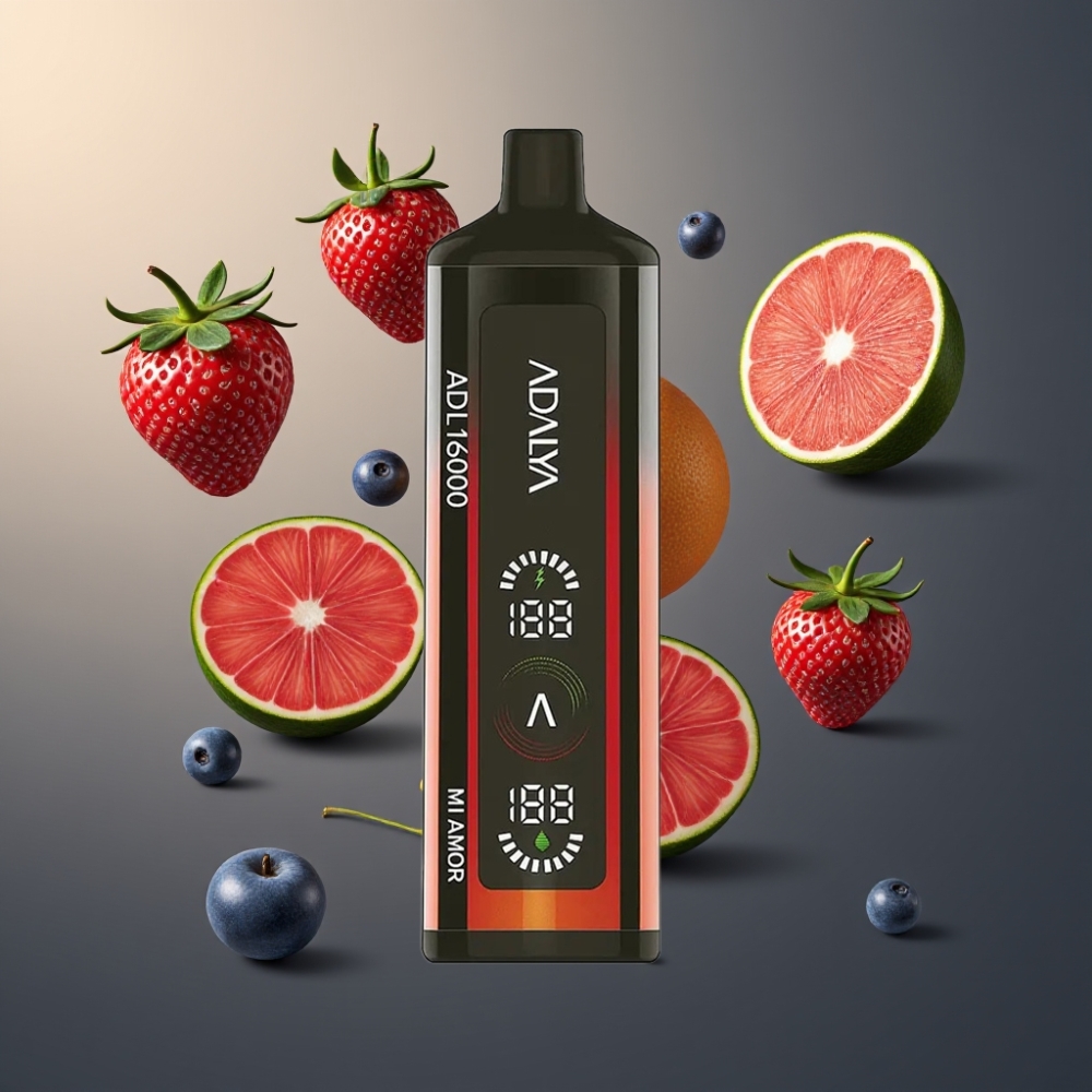Adalya ADL 16000 PRO Puffs Vape til Engangsbruk Norge Engros – 16 000 Puffs, Smart Mesh Coil, USB-C, 25ml E-væske, 2% Nikotin
