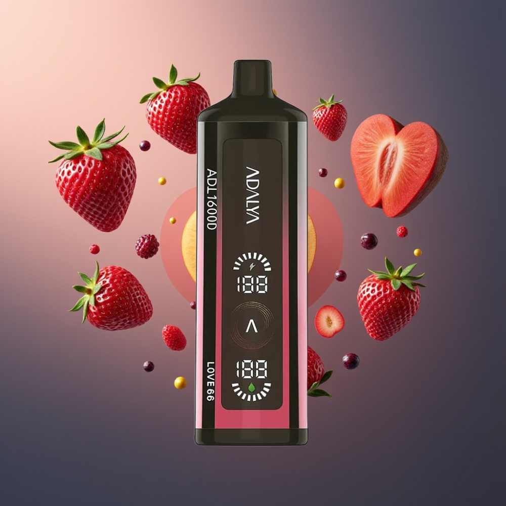 Adalya ADL 16000 PRO Puffs Vape til Engangsbruk Norge Engros – 25ml E-liquid, 16 000 puffs, 2% Nikotin, Smart Mesh Coil,Digital Skjerm, Tre Farge Gradient Glans