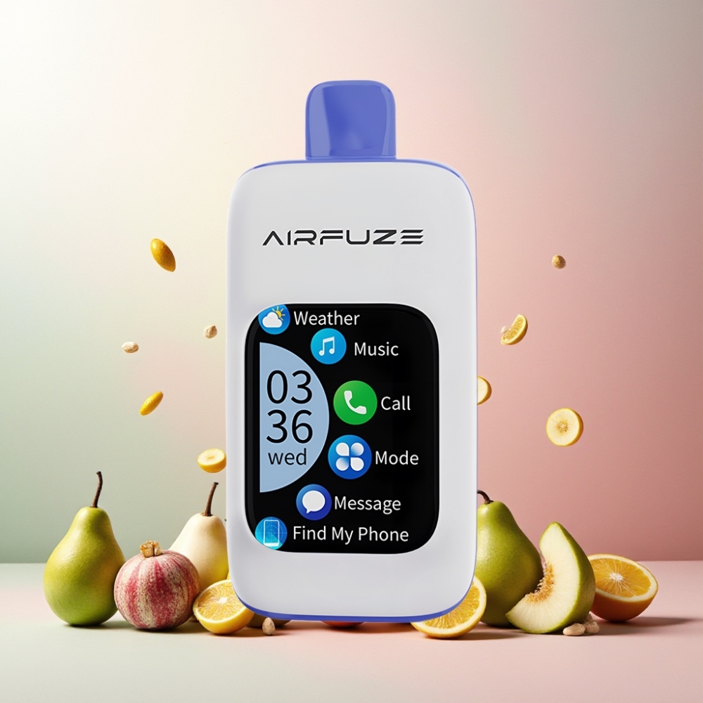 AirFuze Smart 30000 Puffs Disposable Pod Miami Mynte Norge Engros – 5% Nikotin, 900mAh, Type-C, 2.01" TFT-touchskjerm