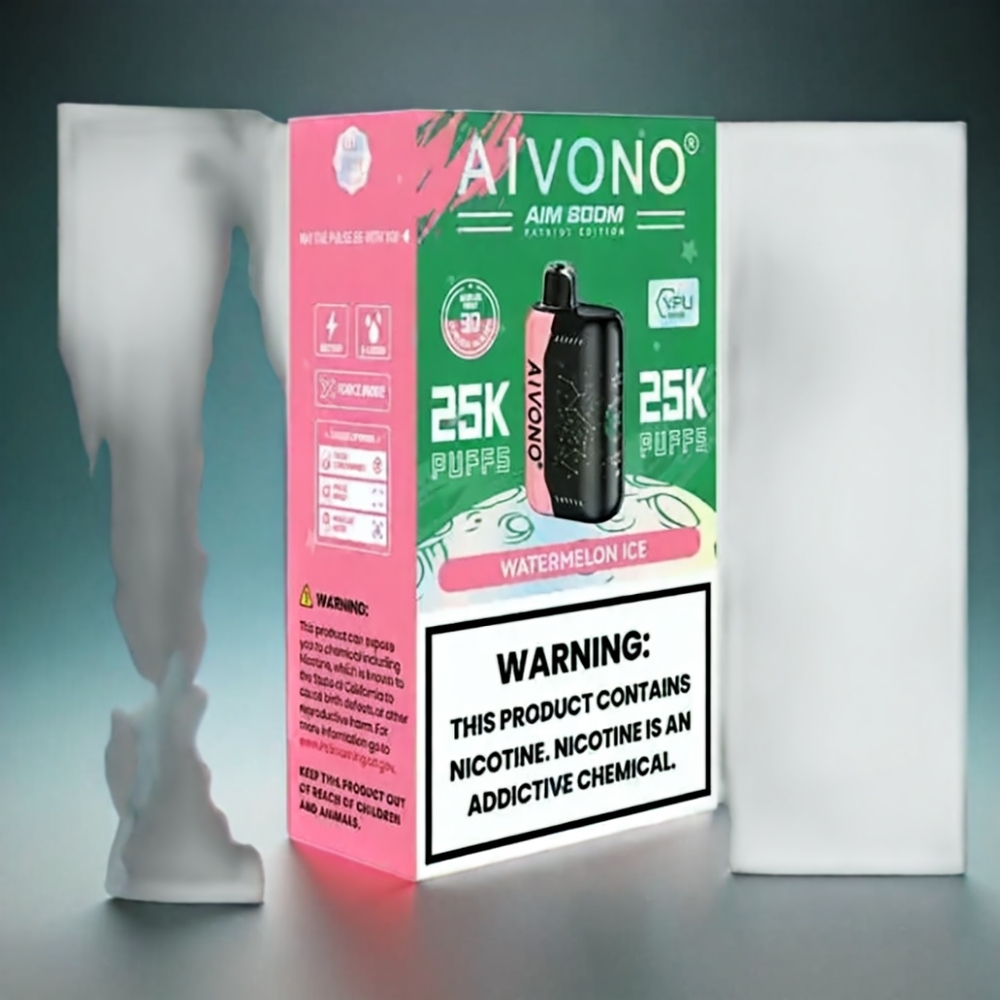 Aivono AIM BOOM Norge engros 25000 Puffs Vannmelon Is 5% Nikotin 650mAh Type-C