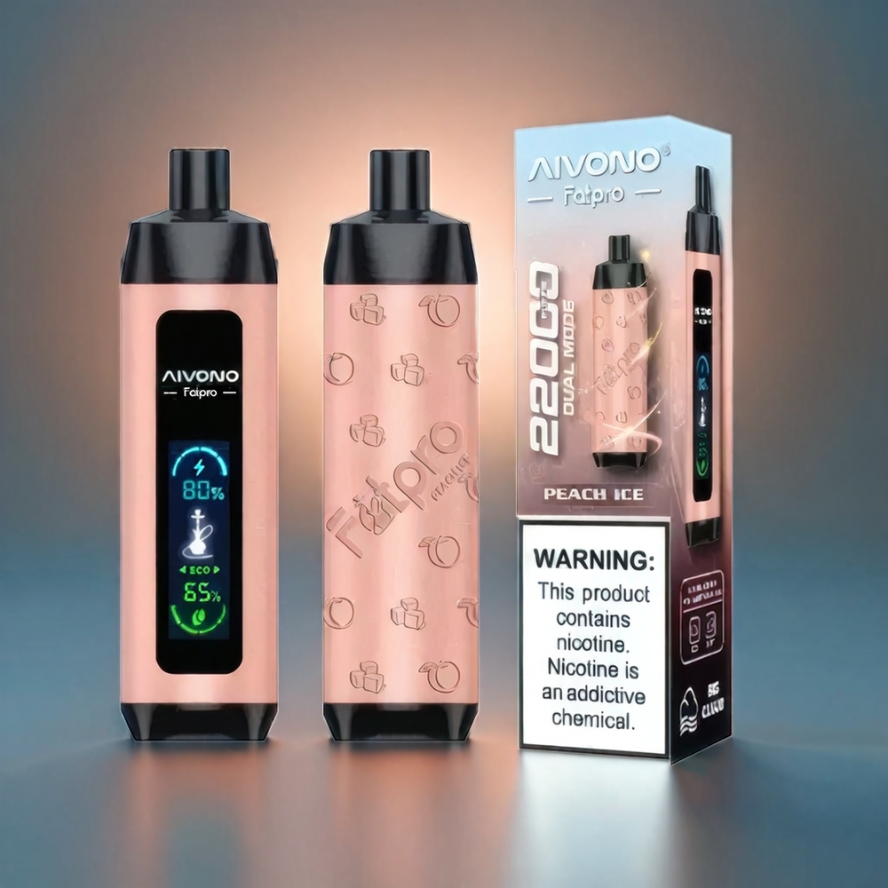 Aivono AIM FATPRO 22000 Puffs Norge engros med 28ml E-liquid, 600mah, 0.6 ohm Mesh Coil & 10 smaker