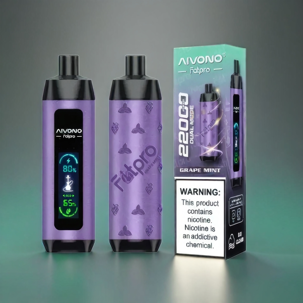 Aivono AIM FATPRO Norge Engros 22000 Puffs 28ml E-likvid 0.6 ohm Mesh Coil Druemynte