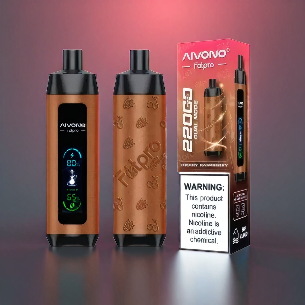 Aivono AIM FATPRO Norge Engros 22000 Puffs 28ml E-likvid 10 Smaker 0.6 ohm Mesh Coil Eco/Boost Dual Modes