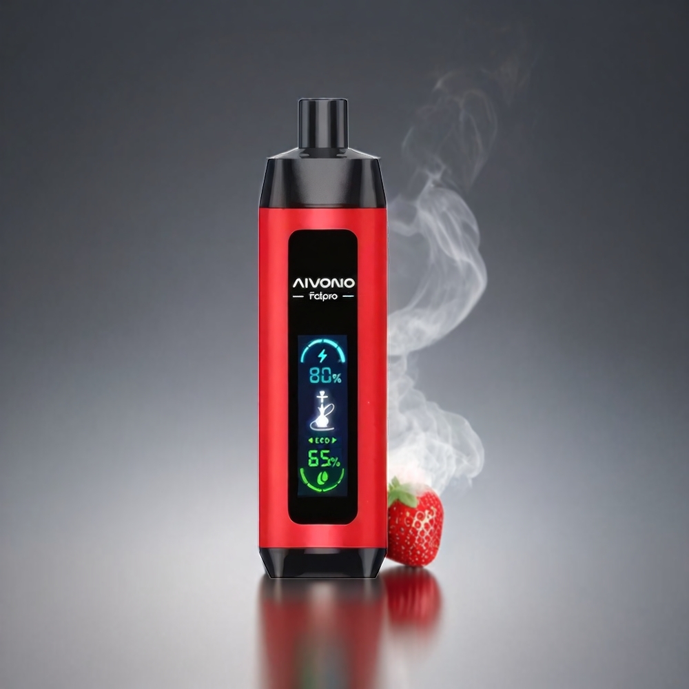 Aivono AIM FATPRO Norge Engros 22000 Puffs Vape Jordbær Punch – 28ml E-liquid, 0.6 ohm Mesh Coil, 600mAh, 0-5% Nikotin