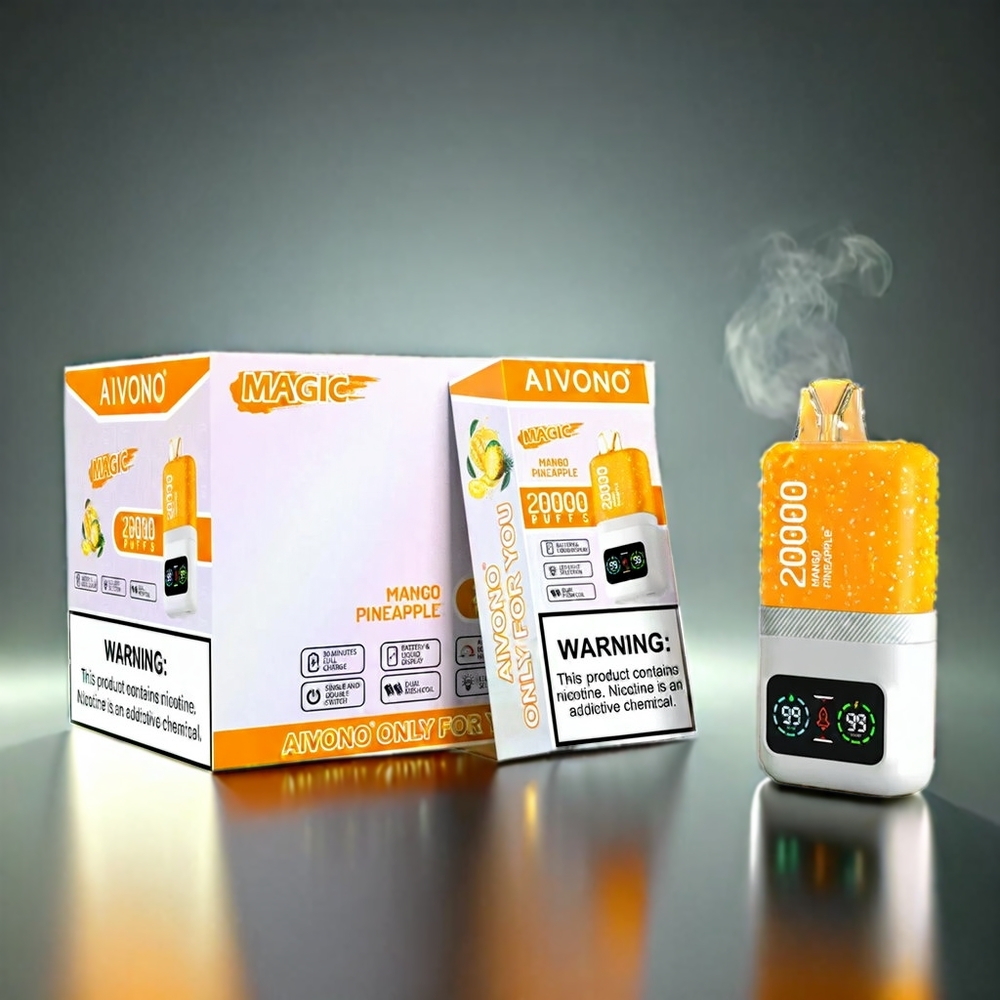 Aivono AIM MAGIC Norge engros 20.000 Puffs 26ml E-liquid Mango Ananas Type-C Ladbar