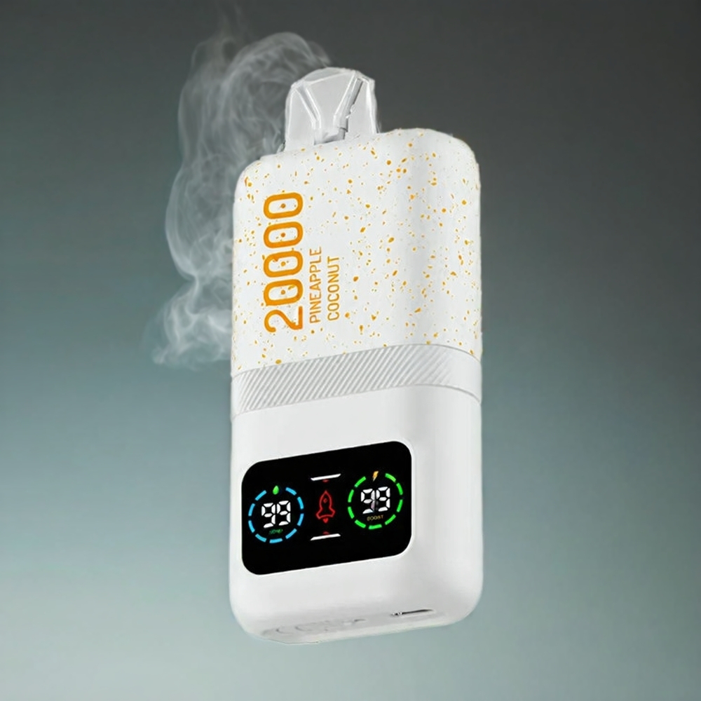 Aivono Aim Magic 20000 Puffs Norge Engros Vape Ananas Kokos med 26ml E-væske, LCD Display og Type-C Ladbar