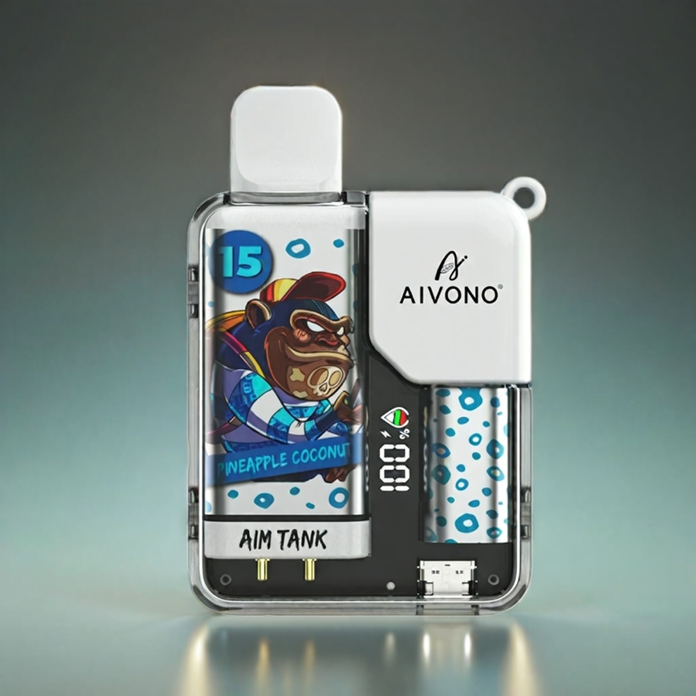 Aivono AIM-TANK Norge Engros 9500 Puffs 18ml 650mAh LCD Ananas Kokos Vape