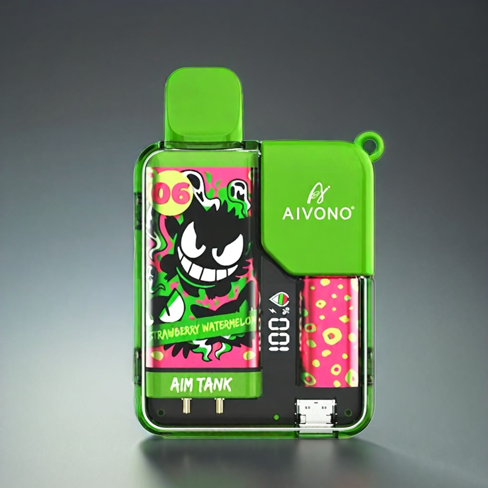Aivono AIM-TANK Norge Engros 9500 Puffs 18ml/650mAh LCD Display Jordbær Vannmelon