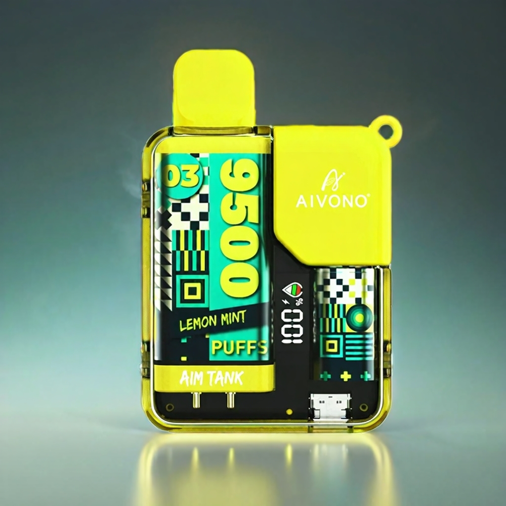 Norge engros Aivono AIM-TANK 9500 Puffs 18ml 650mAh LCD Sitron Mynte