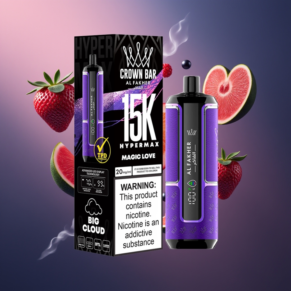 Al Fakher Crown Bar 15K Hypermax 22ml 600mAh Type-C 20mg Norge Engros
