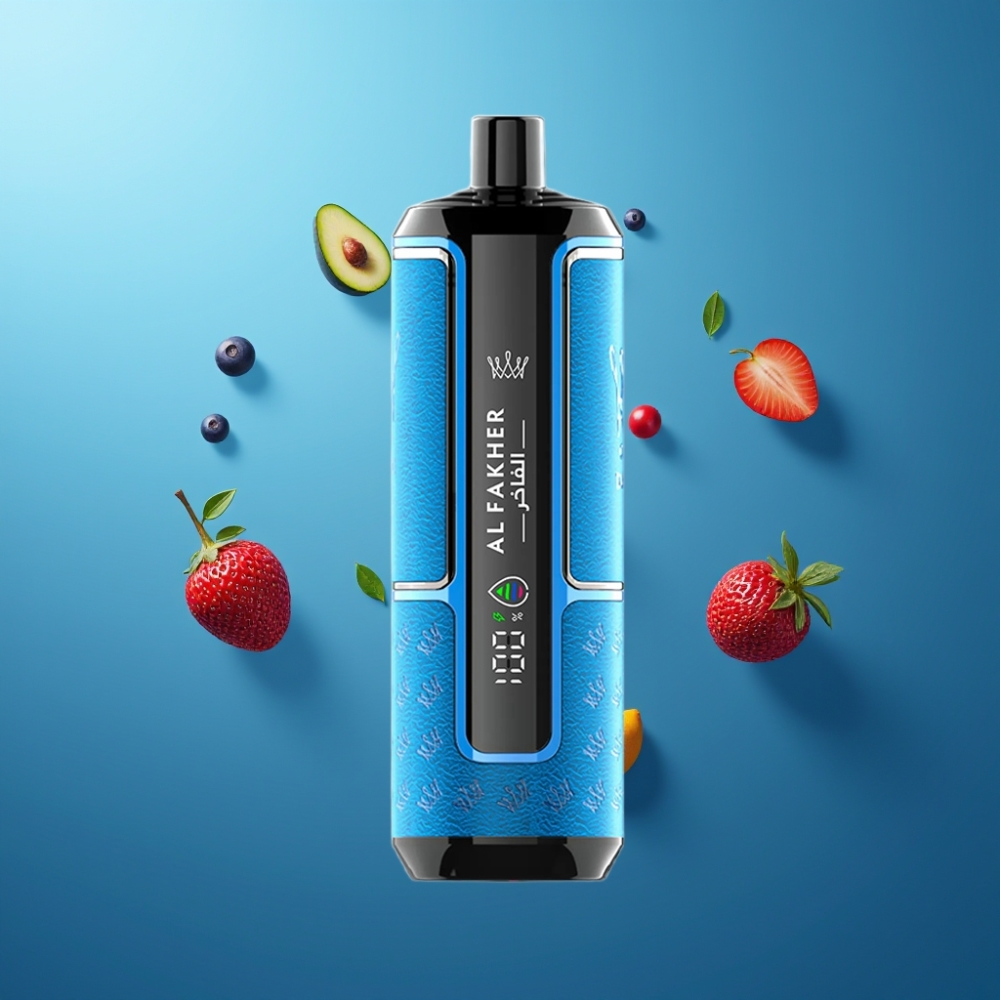 Al Fakher Crown Bar 15K Hypermax Norge Engros Vape til Engangsbruk Kit 22ml 600mAh Type-C 6mg Nikotin Blå Hav (DTL)