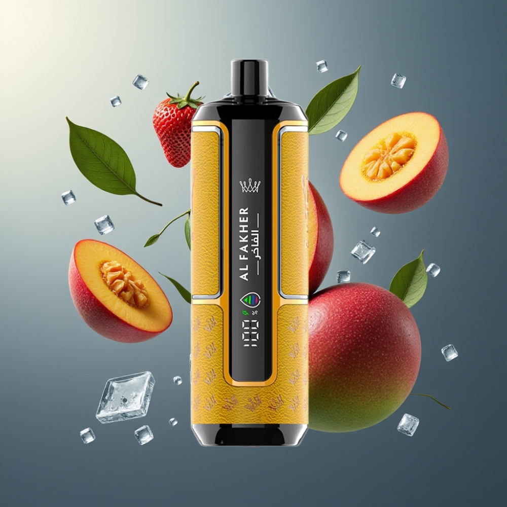 Al Fakher Crown Bar 15K Hypermax Norge Engros Vape til Engangsbruk Kit Mango Is – 22ml, 15 000 Puffs, 600mAh, Type-C, 6mg Nikotin