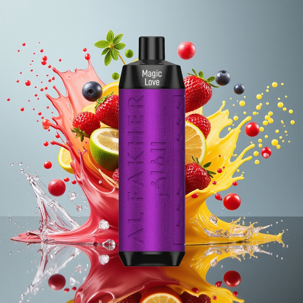 Al Fakher Crown Bar 8000 Crystal Engangs Vape Magic Love – Norge Engros – 8000 Puffs, 18ml e-Liquid, 5mg Nikotin, 600mAh Batteri, USB-C Lading