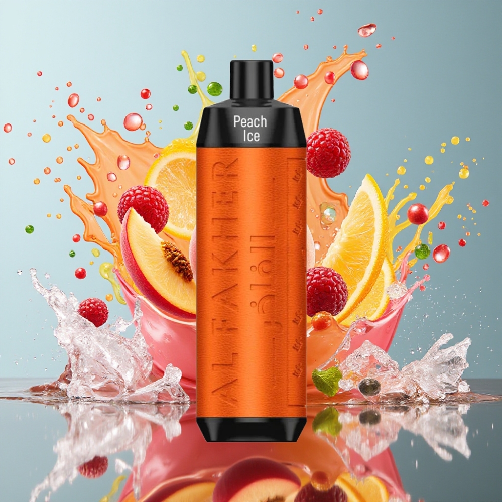Al Fakher Crown Bar 8000 Crystal Engangs Vape Norge Engros – Fersken Is – 8000 Puffs, 18ml, 5mg Nikotin, 600mAh Batteri, USB-C