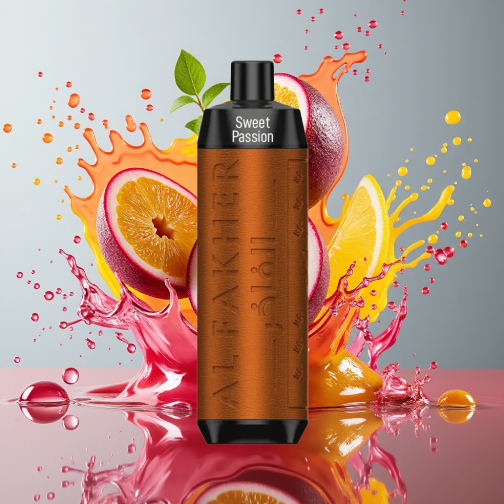 Al Fakher Crown Bar 8000 Crystal Norge Engros Engangs Vape Søt Passionsfrukt – 18ml, 5mg Nikotin, 8000 Puffs, 600mAh, USB-C