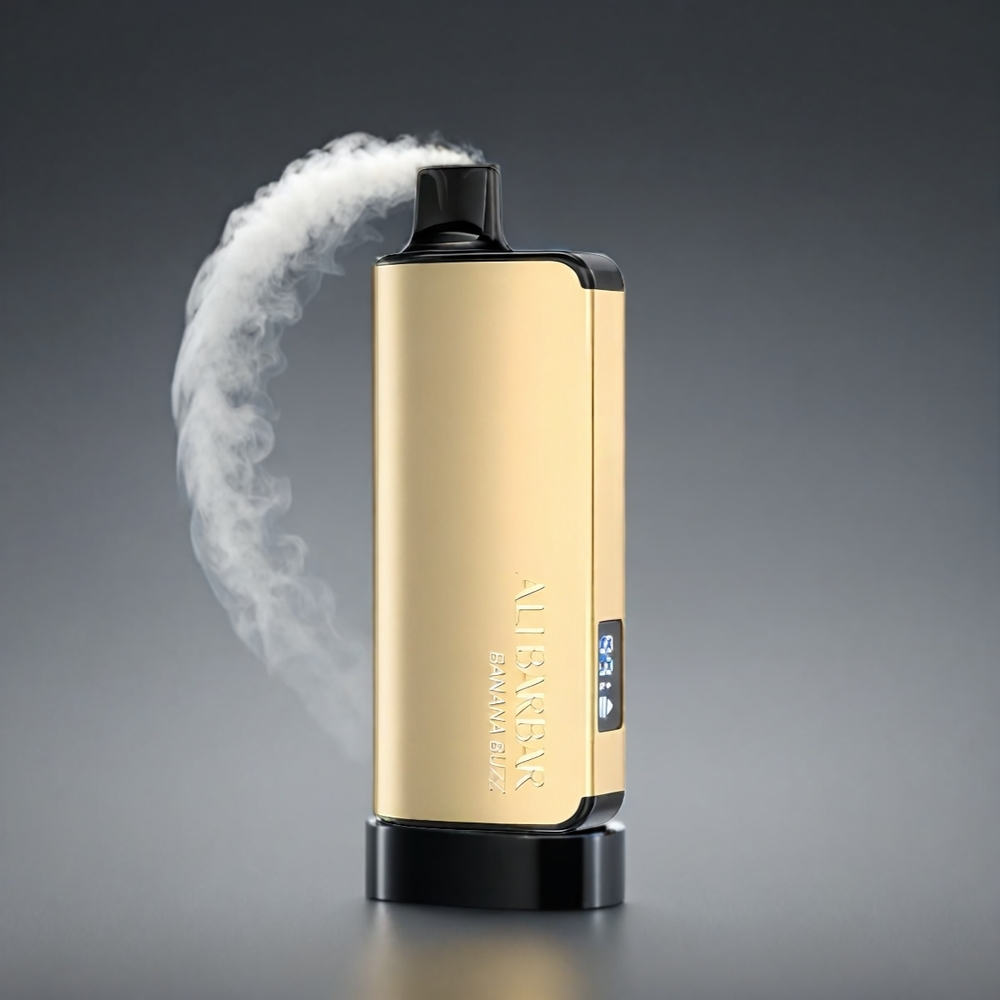Alibarbar Ingot 9000 Puffs Norge Engros – Banan Buzz, 22ml E-liquid, 2350mAh, LED Skjerm
