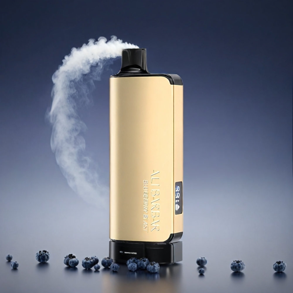 Alibarbar Ingot 9000 Puffs Norge Engros Vape Blåbærblast med 22ml E-væske, 9000 Puffs og LED-skjerm