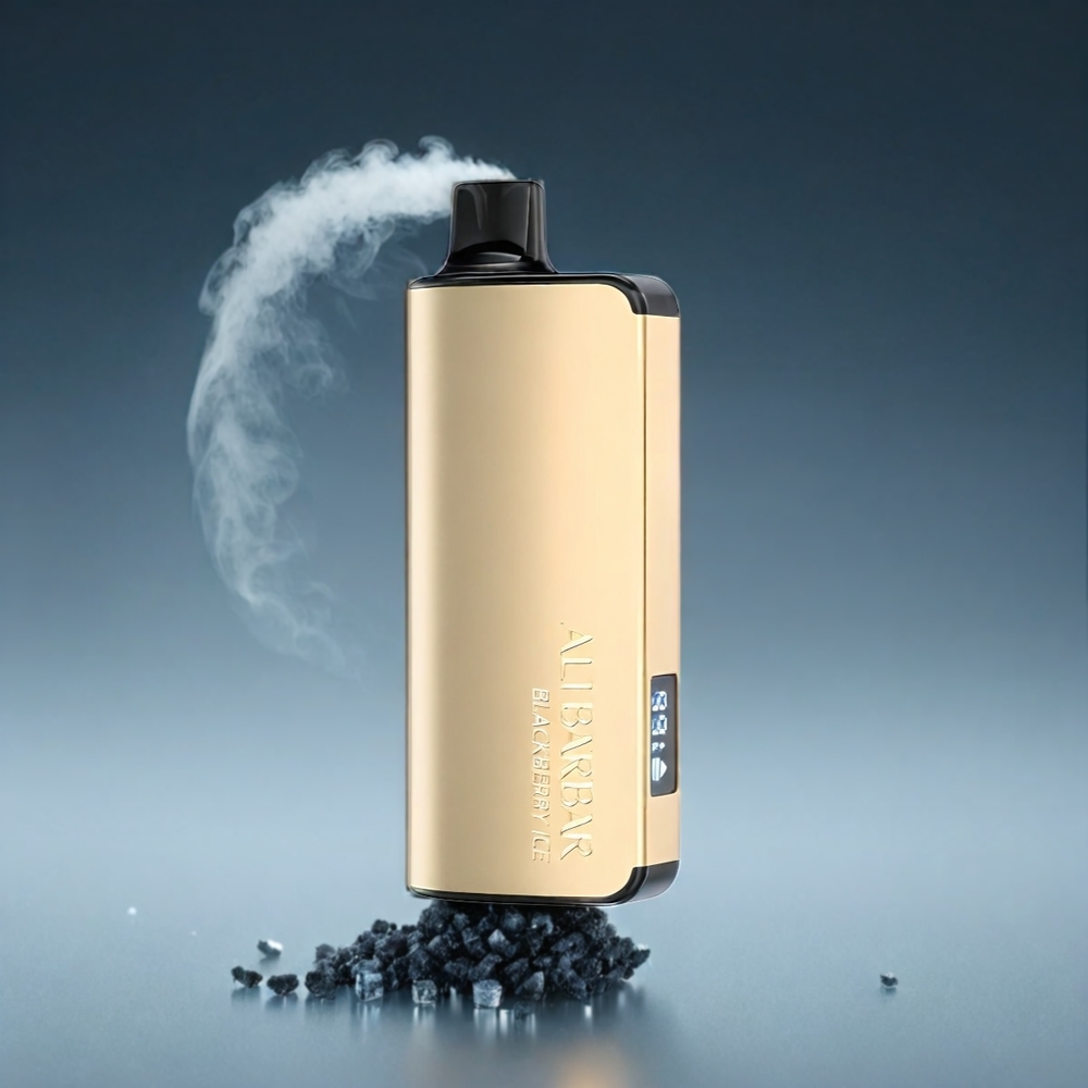 Alibarbar Ingot 9000 Puffs Norge engros – 22ml E-liquid, 2350mAh batteri, Sortbjørnebær Is, LED-skjerm