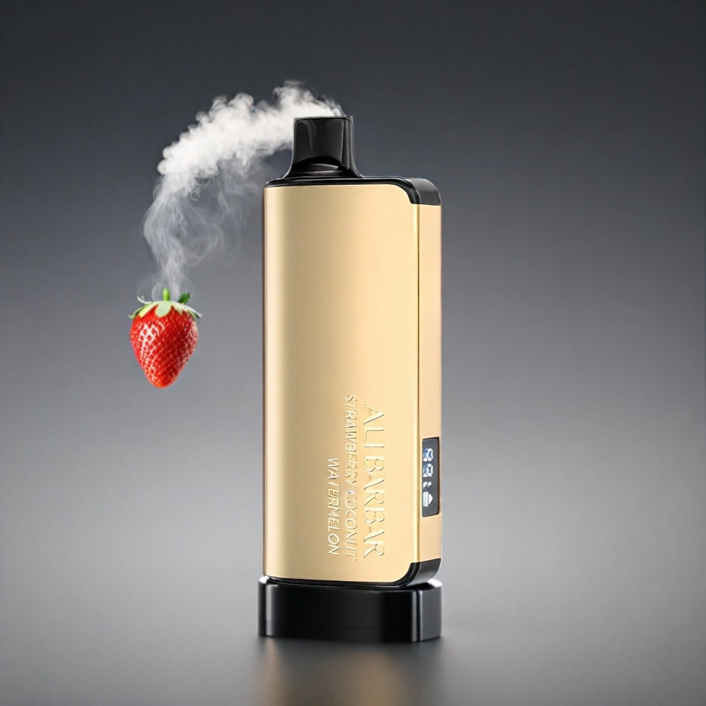 Alibarbar Ingot 9000 Puffs Norge engros – Jordbær Kokos Vannmelon – 22ml E-væske, 2350mAh, 1.2 Ohm, LED Skjerm