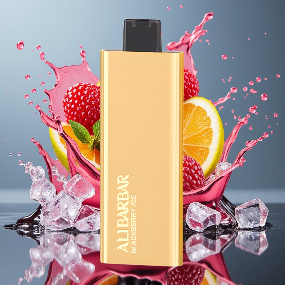 Alibarbar Pandora 7000 Puffs Engangs Vape Norge Engros – 17 ml, 7000 Puffs, Svartbær Is