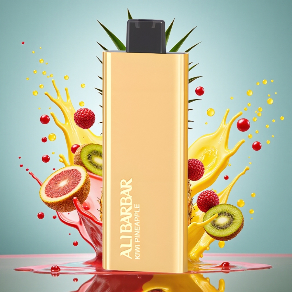 Alibarbar Pandora 7000 Puffs Engangs Vape Norge Engros – Kiwi Ananas – 17 ml E-væske, 1.0 Ohm, 18 Smaker