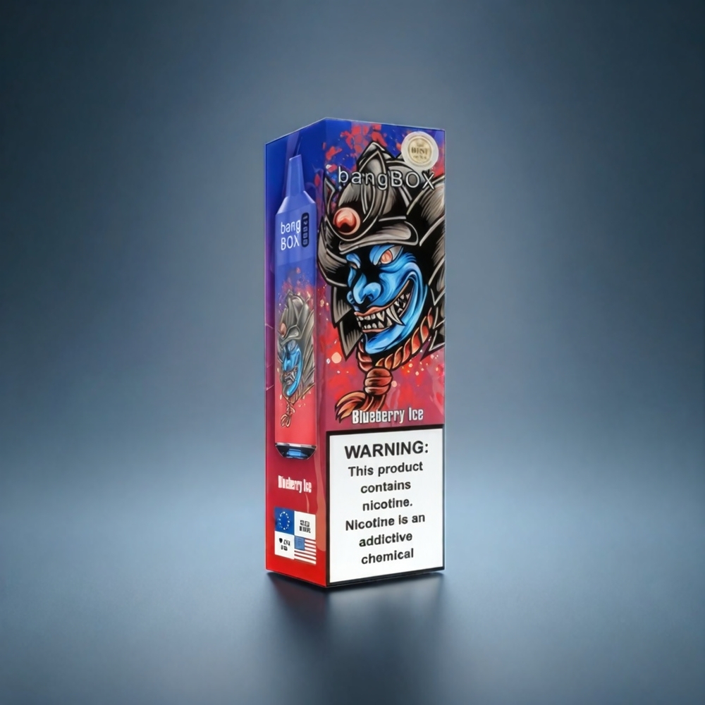 Bang Box 12000 Puffs Norge Engros Vape Blåbær Is – 23ML, 650mAh, TYPE-C, 0%-5% Salt Nic