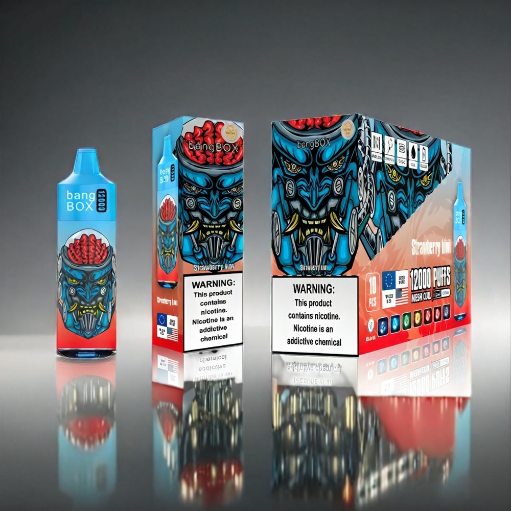 Bang Box 12000 Puffs Norge Engros Vape Jordbær Kiwi 23ML 650mAh TYPE-C 0%-5% Salt Nic 10pk