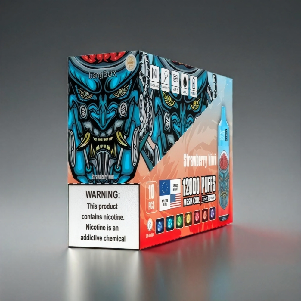 Bang Box 12000 Puffs Norge Engros Vape Jordbær Kiwi 23ML 650mAh TYPE-C 0%-5% Salt Nic 10pk