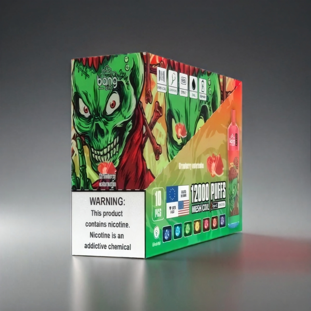Bang Box 12000 Puffs Norge Engros Vape Jordbær Vannmelon 23ML 650mAh TYPE-C PC 10pk 0%-5% Salt Nic