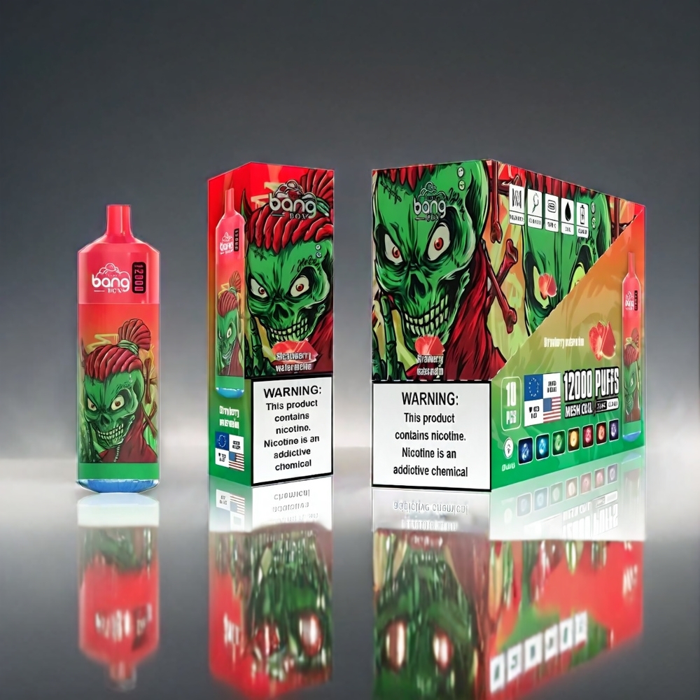 Bang Box 12000 Puffs Norge Engros Vape Jordbær Vannmelon 23ML 650mAh TYPE-C PC 10pk 0%-5% Salt Nic