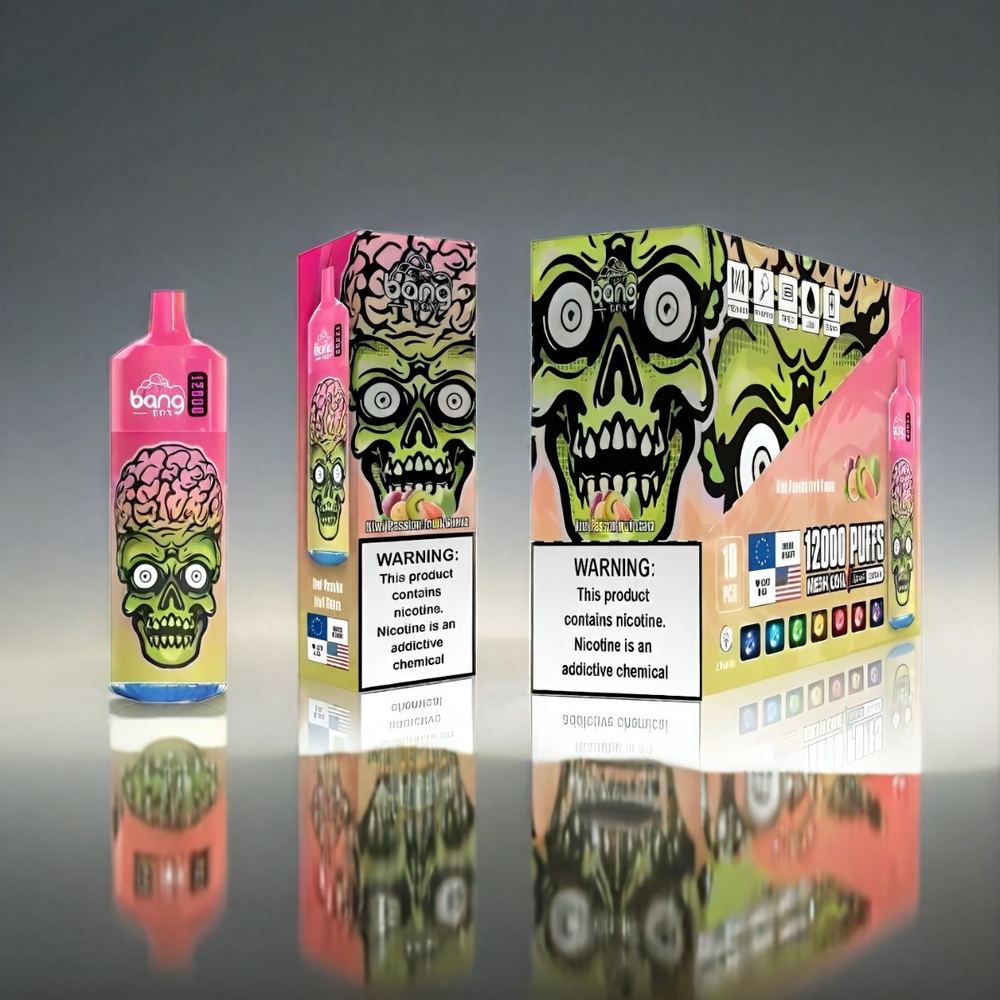 Bang Box 12000 Puffs Norge Engros Vape Kiwi Pasjonsfrukt Guava – 23ML Liquid, 650mAh Battery, TYPE-C