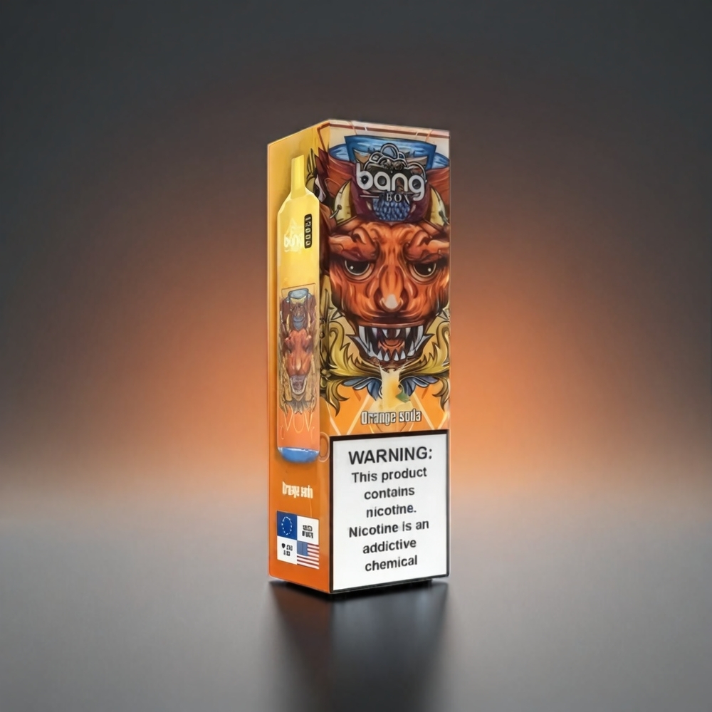 Norge Engros Bang Box 12000 Puffs Vape Appelsin Brus – 23ML Liquid, 650mAh Battery, TYPE-C, 0%-5% Salt Nic