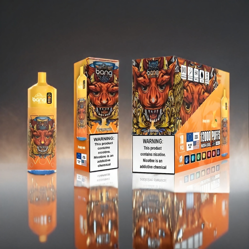 Norge Engros Bang Box 12000 Puffs Vape Appelsin Brus – 23ML Liquid, 650mAh Battery, TYPE-C, 0%-5% Salt Nic