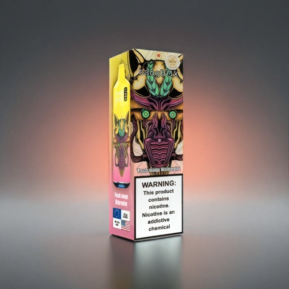 Norge engros Bang Box 12000 Puffs 23ML 650mAh TYPE-C Peach Mango Watermelon (Fersken Mango Vannmelon) Vape 0%-5% Salt Nic