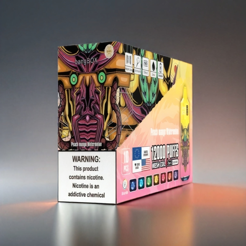 Norge engros Bang Box 12000 Puffs 23ML 650mAh TYPE-C Peach Mango Watermelon (Fersken Mango Vannmelon) Vape 0%-5% Salt Nic