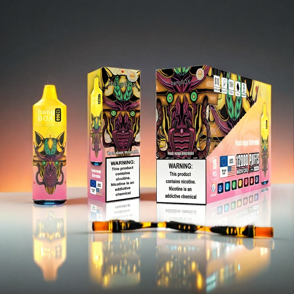 Norge engros Bang Box 12000 Puffs 23ML 650mAh TYPE-C Peach Mango Watermelon (Fersken Mango Vannmelon) Vape 0%-5% Salt Nic