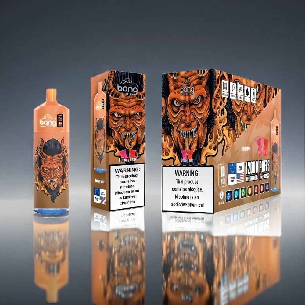 Norge engros Bang Box 12000 Puffs Vape Gummy Bear 23ML 650mAh Type-C 5V 1A PC Salt Nic 0%-2%-3%-5% 1 box 10 pcs