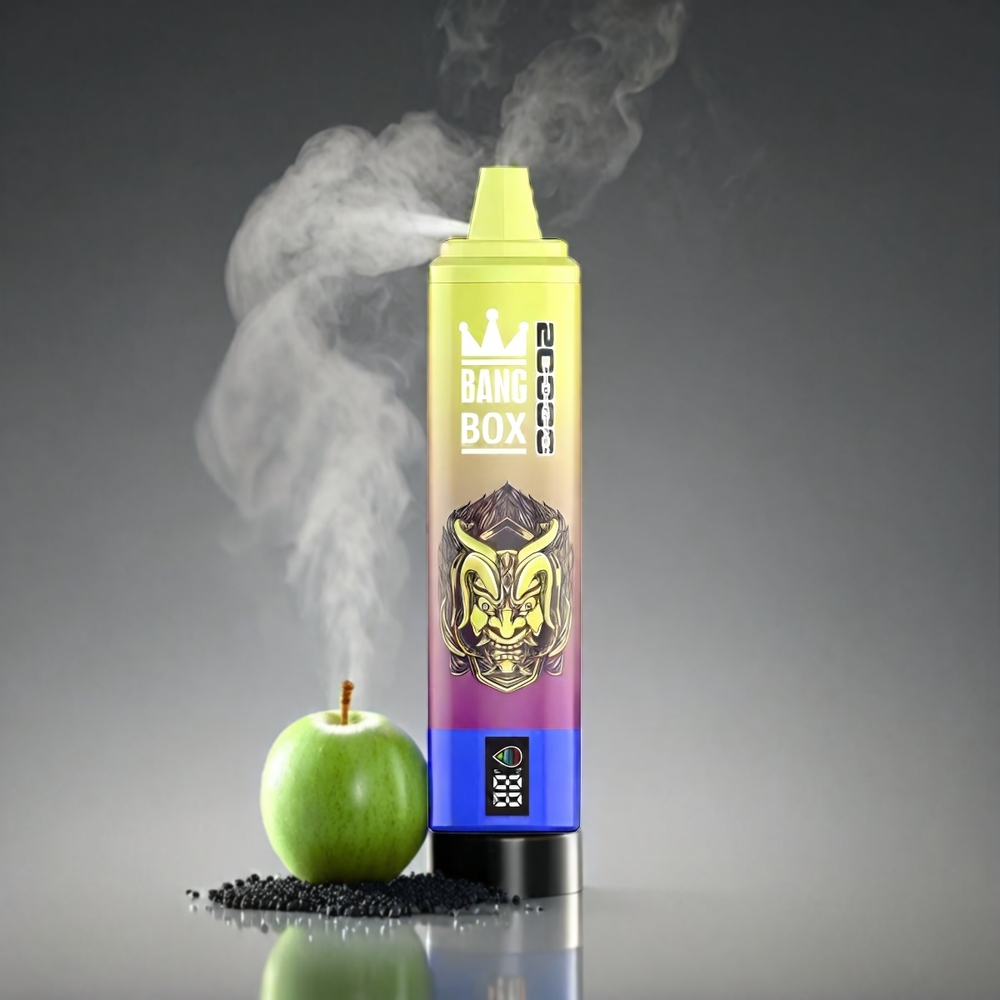 Bang Box 20000 Puffs Vape Norge engros – Kiwi Pasjonsfrukt Guava – 35ml E-Lagring, 850mAh Oppladbar, Smart Skjerm, 0%-5% Nikotin, Mesh Coil