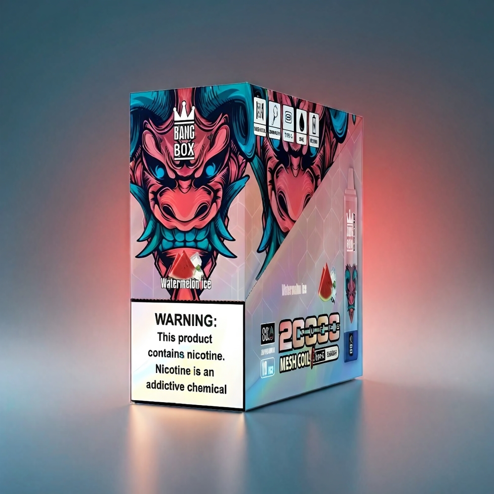 Norge engros Bang Box 20000 Puffs Vannmelon Is 0% 2% 3% 5% Nikotin 35ml E-Væske 850mah Oppladbar Mesh Coil