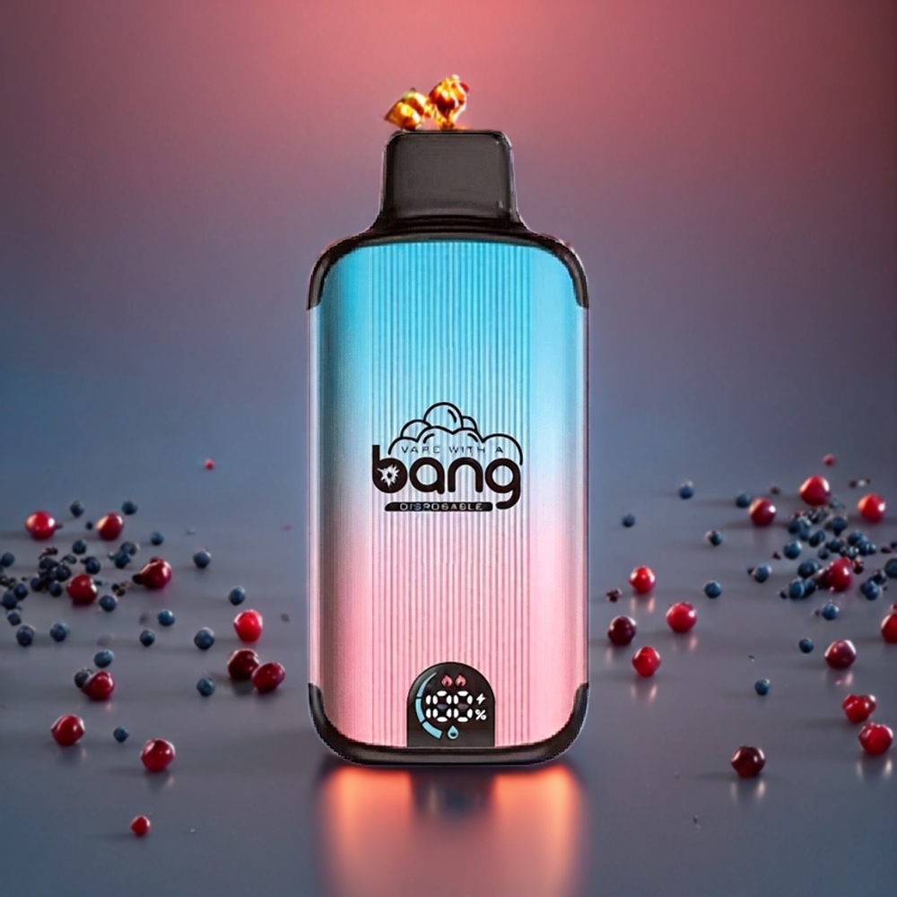 Bang 20000 Puffs Norge Engros Engangs vape Blåbær Bringebær med 13400 Battery og Type-C Lading