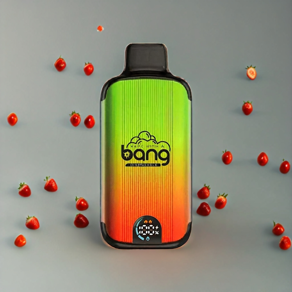 Bang 20000 Puffs Norge Engros Engangs vape Jordbær Kiwi med 13400 Battery, Type-C Lading og Smart Skjerm