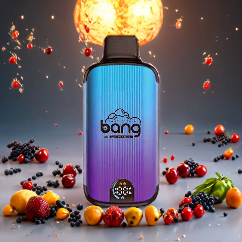 Bang 20000 Puffs Norge Engros Engangs vape Mixed Fruits med 13400 Battery, Type-C Lading og Smart Skjerm