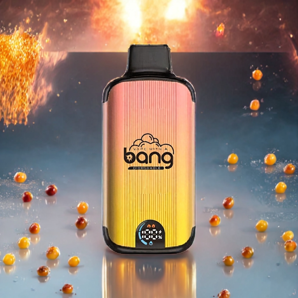 Bang 20000 Puffs Norge Engros Engangs vape Peach Ice med 13400 Battery, Type-C Lading og Dual Mesh Coil