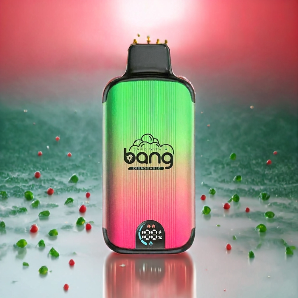 Bang 20000 Puffs Norge Engros Engangs vape Vannmelon Is med 13400 Batteri, Type-C Lading & Smart Skjerm