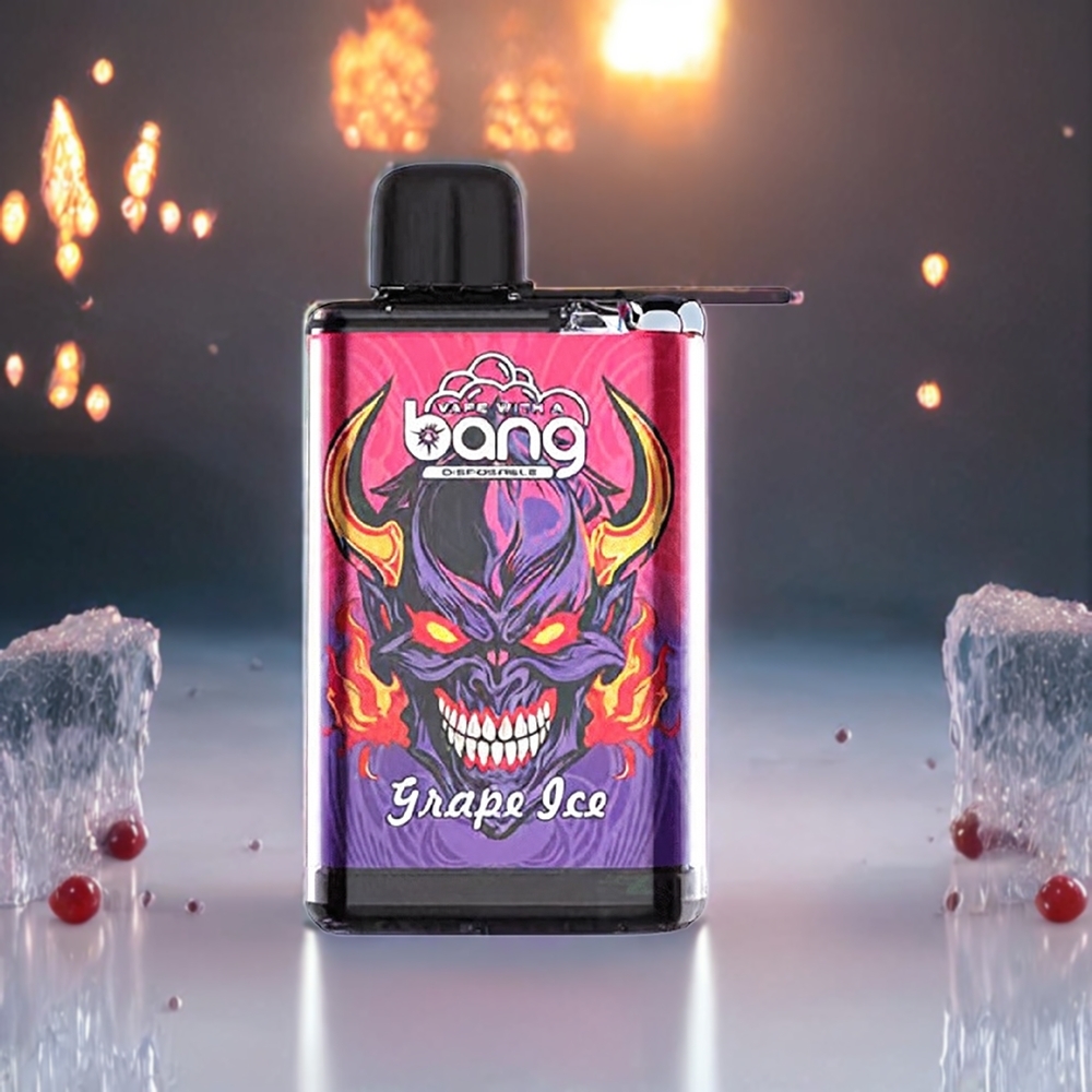 Bang 28000 Puffs Norge Engros Engangs vape Grape Is (0%/2%/3%/5% Nikotin, 650mAh, 30ml)