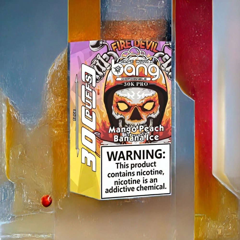 Bang 30K Pro 30000 Puffs Norge Engros – Mango Peach & Banana Is – 36ml E-Liquid, 550mAh Batteri, 0-5% Nikotin, Dual-Flavor System